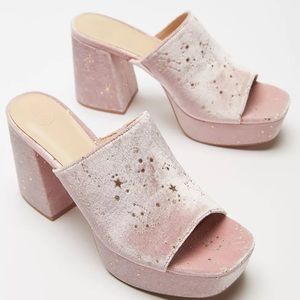 Urban Outfitters | Shoes | Uo Gigi Velvet Platform Mules Shoes | Poshmark
